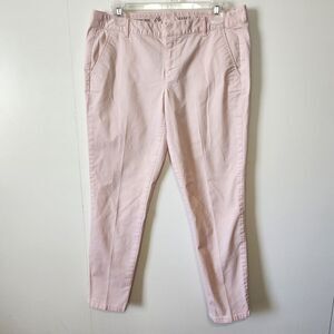 Gap Skinny Mini Khakis Womens Size 6 Light Pink Mid Rise Stretch Ankle Pants